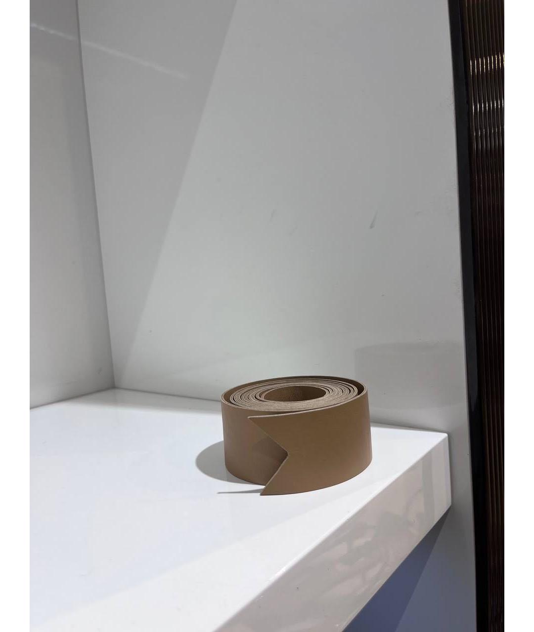 BLUGIRL Бежевый кожаный ремень, фото 4