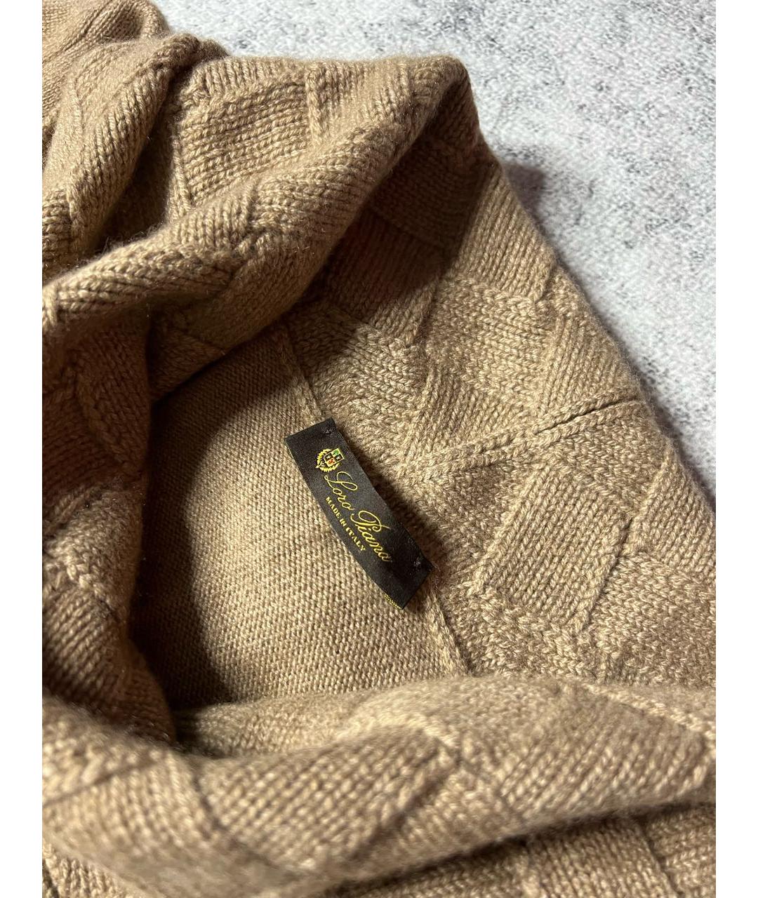 LORO PIANA Коричневое кашемировое повседневное платье, фото 7