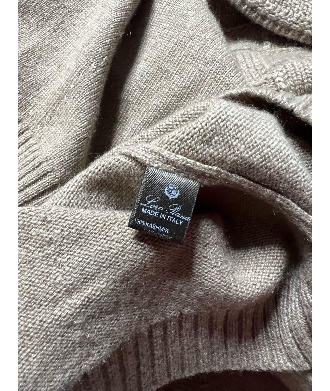 LORO PIANA Коричневое кашемировое повседневное платье, фото 8
