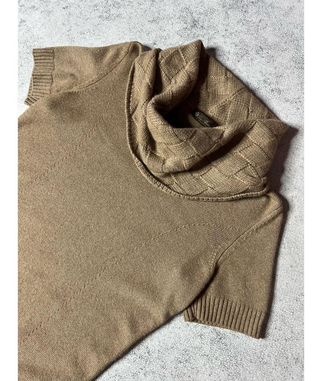 LORO PIANA Коричневое кашемировое повседневное платье, фото 5