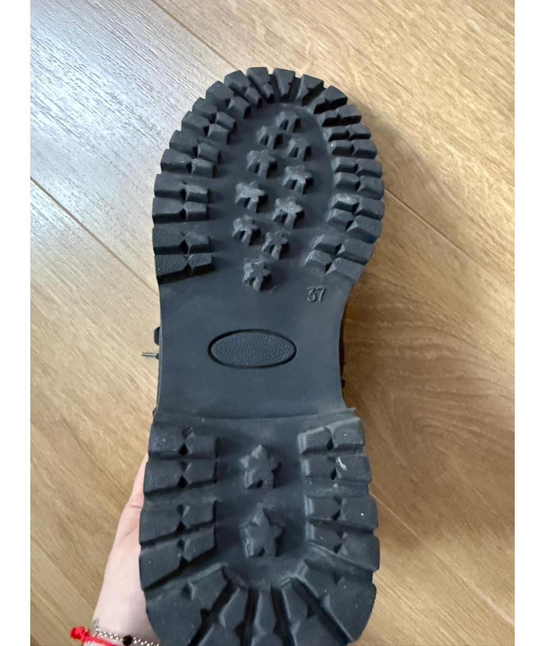 DOLCE & GABBANA KIDS Черные кожаные ботинки, фото 5