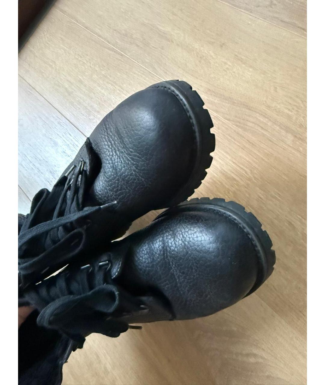 DOLCE & GABBANA KIDS Черные кожаные ботинки, фото 3