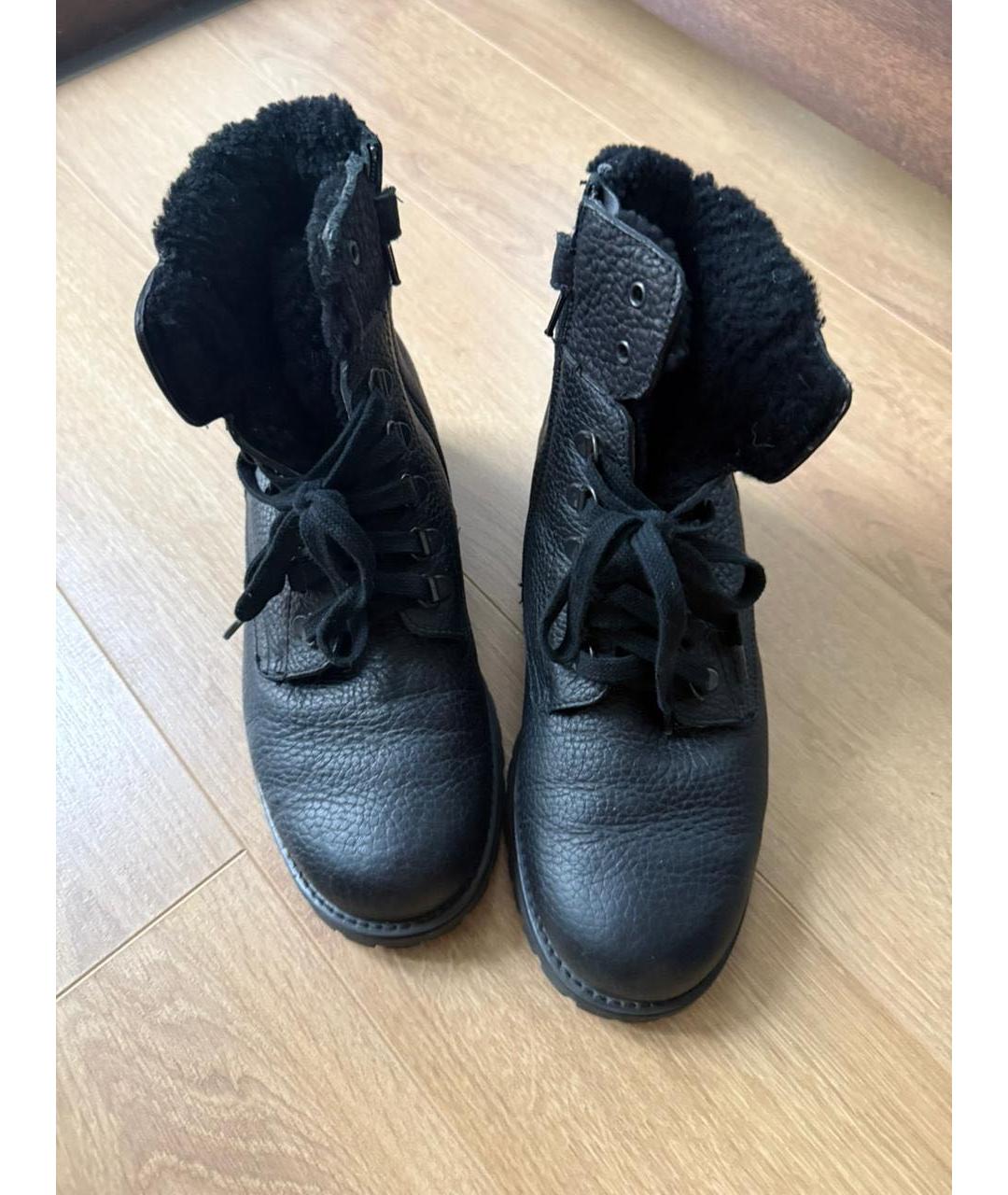 DOLCE & GABBANA KIDS Черные кожаные ботинки, фото 2