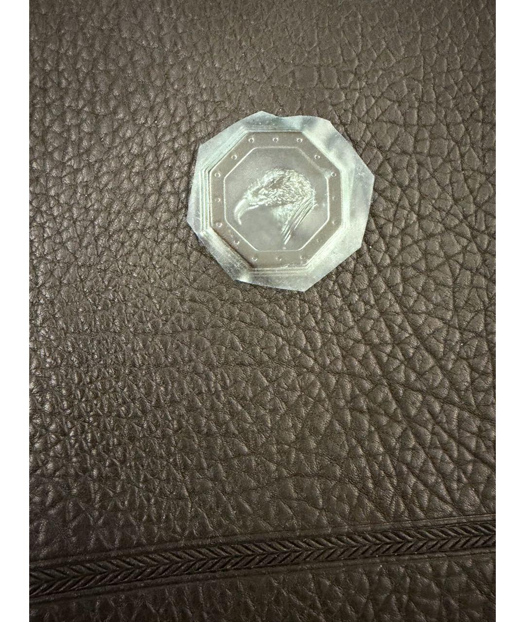 STEFANO RICCI Черная кожаная сумка на плечо, фото 3