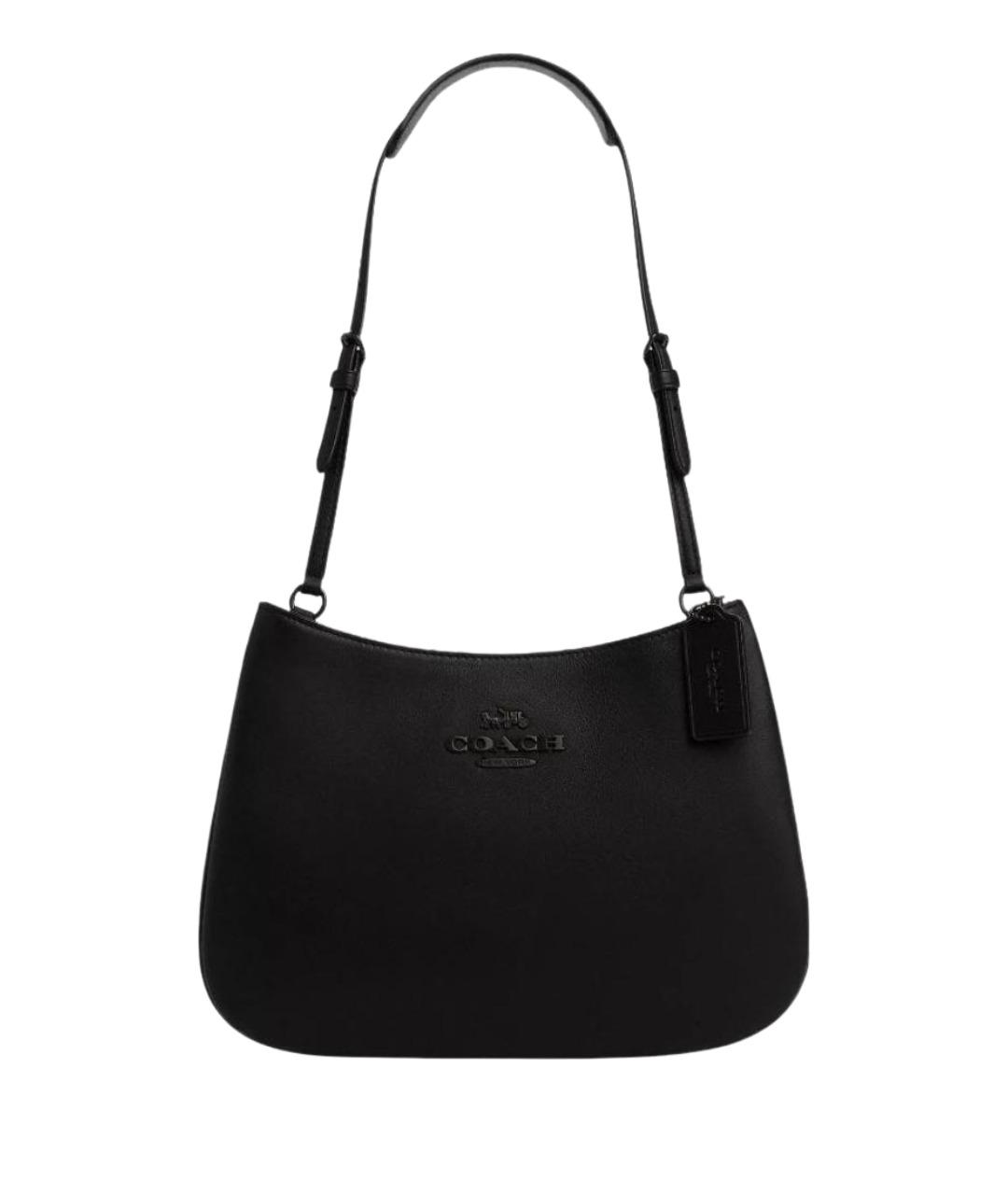 COACH Черная кожаная сумка через плечо, фото 1