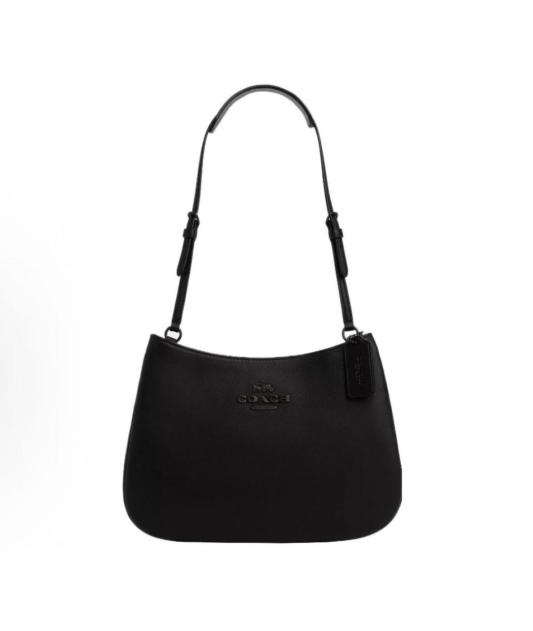 COACH Черная кожаная сумка через плечо, фото 9