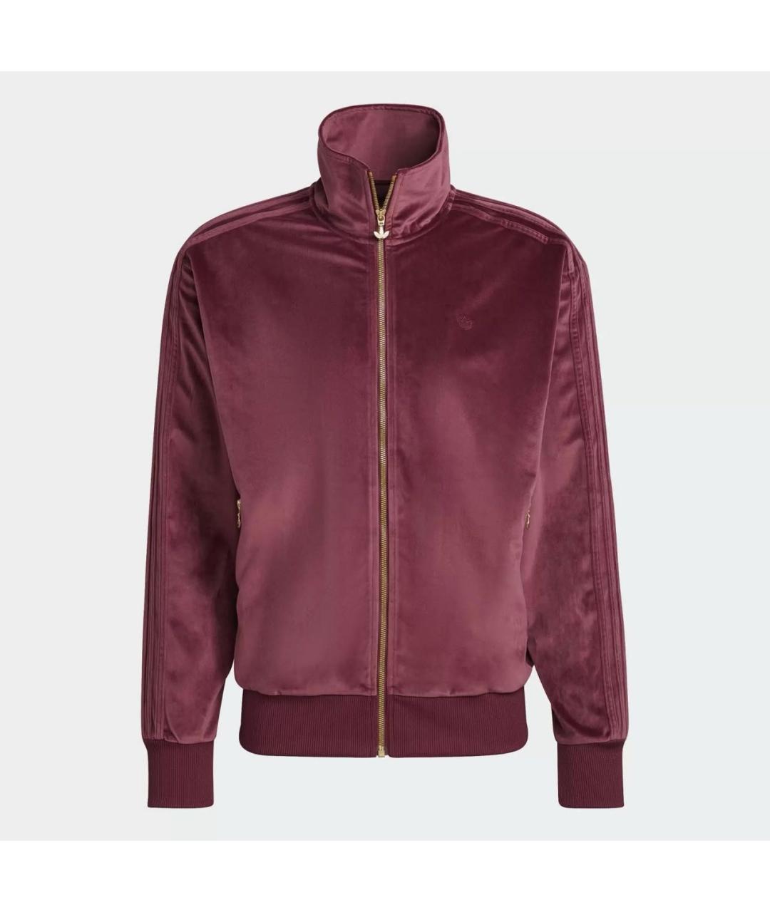 ADIDAS Бордовая велюровая спортивная куртка, фото 5