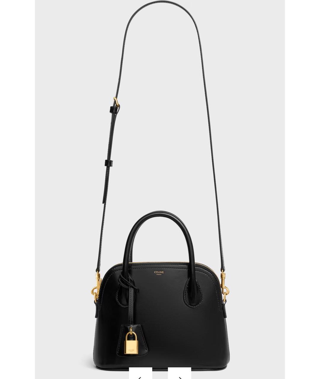 CELINE Черная кожаная сумка с короткими ручками, фото 4
