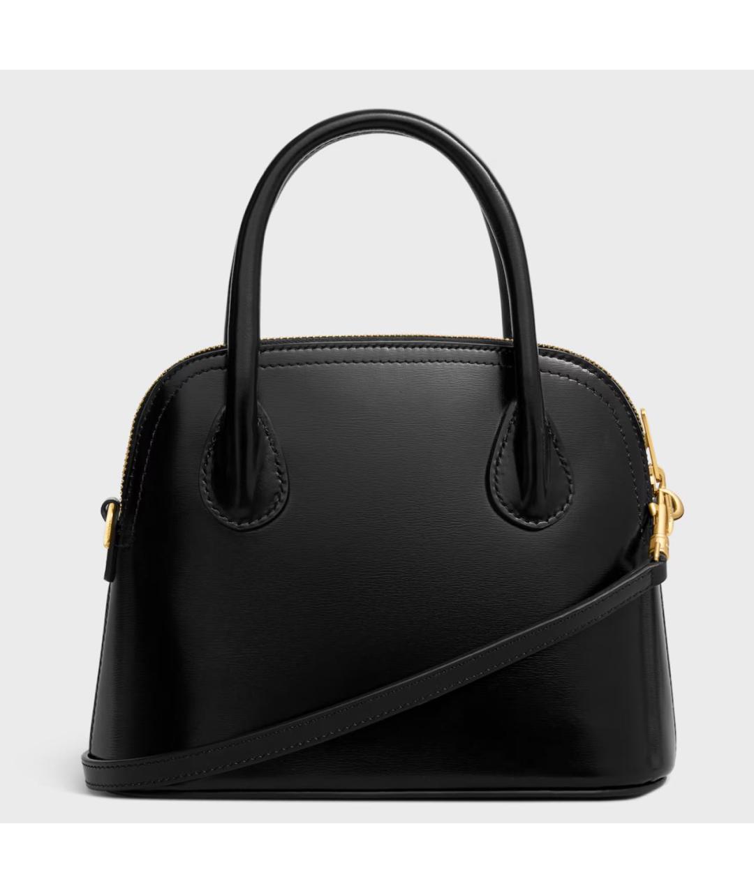 CELINE Черная кожаная сумка с короткими ручками, фото 3