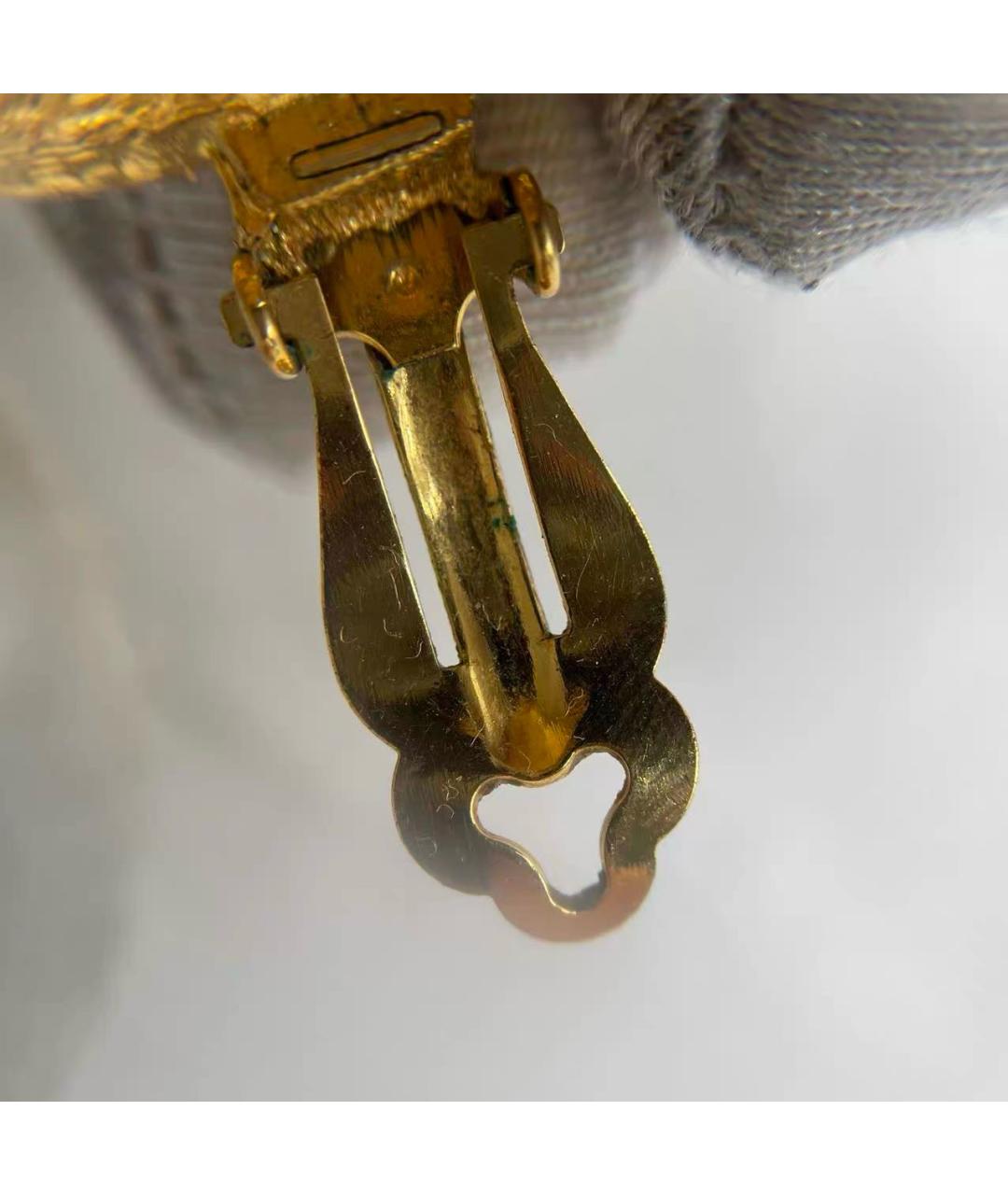 CHANEL Золотые металлические клипсы, фото 6