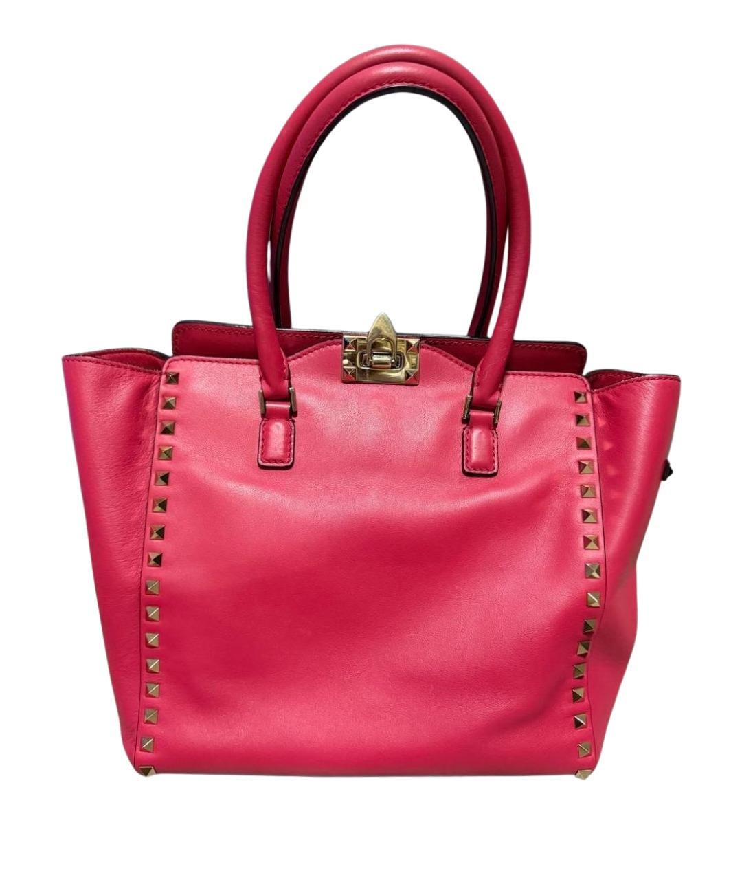 VALENTINO Красная кожаная сумка тоут, фото 1