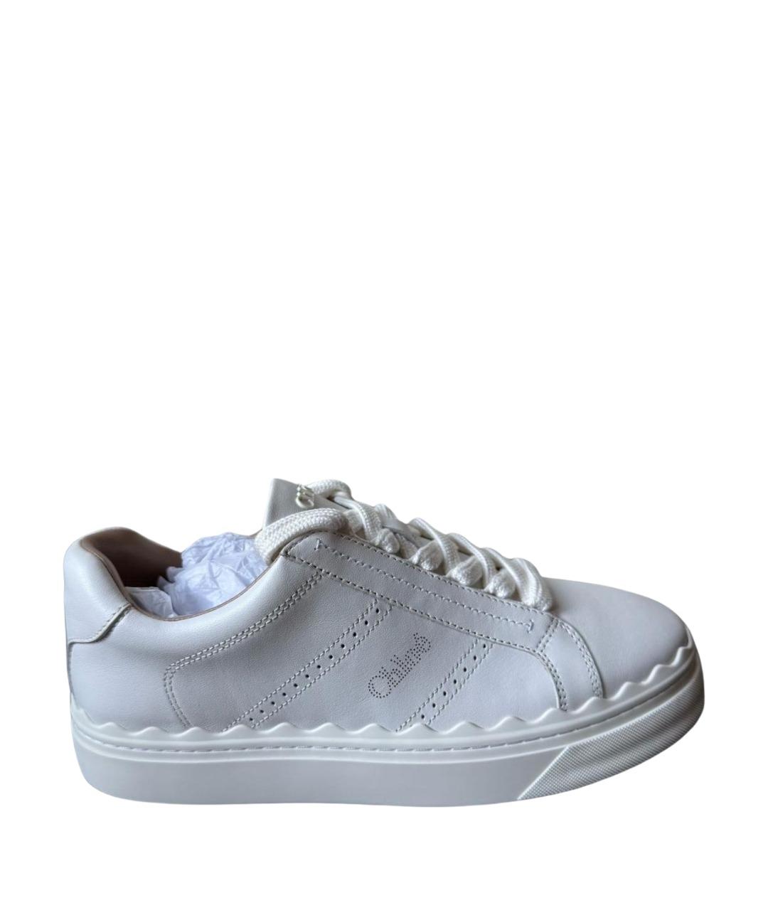 CHLOE Белые кожаные кеды, фото 1