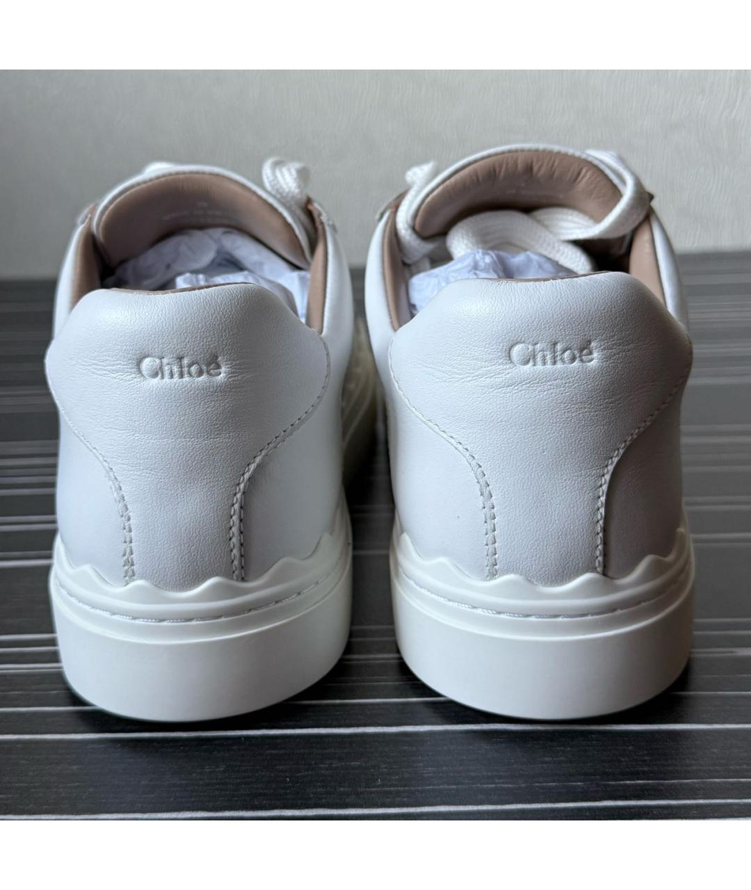 CHLOE Белые кожаные кеды, фото 5