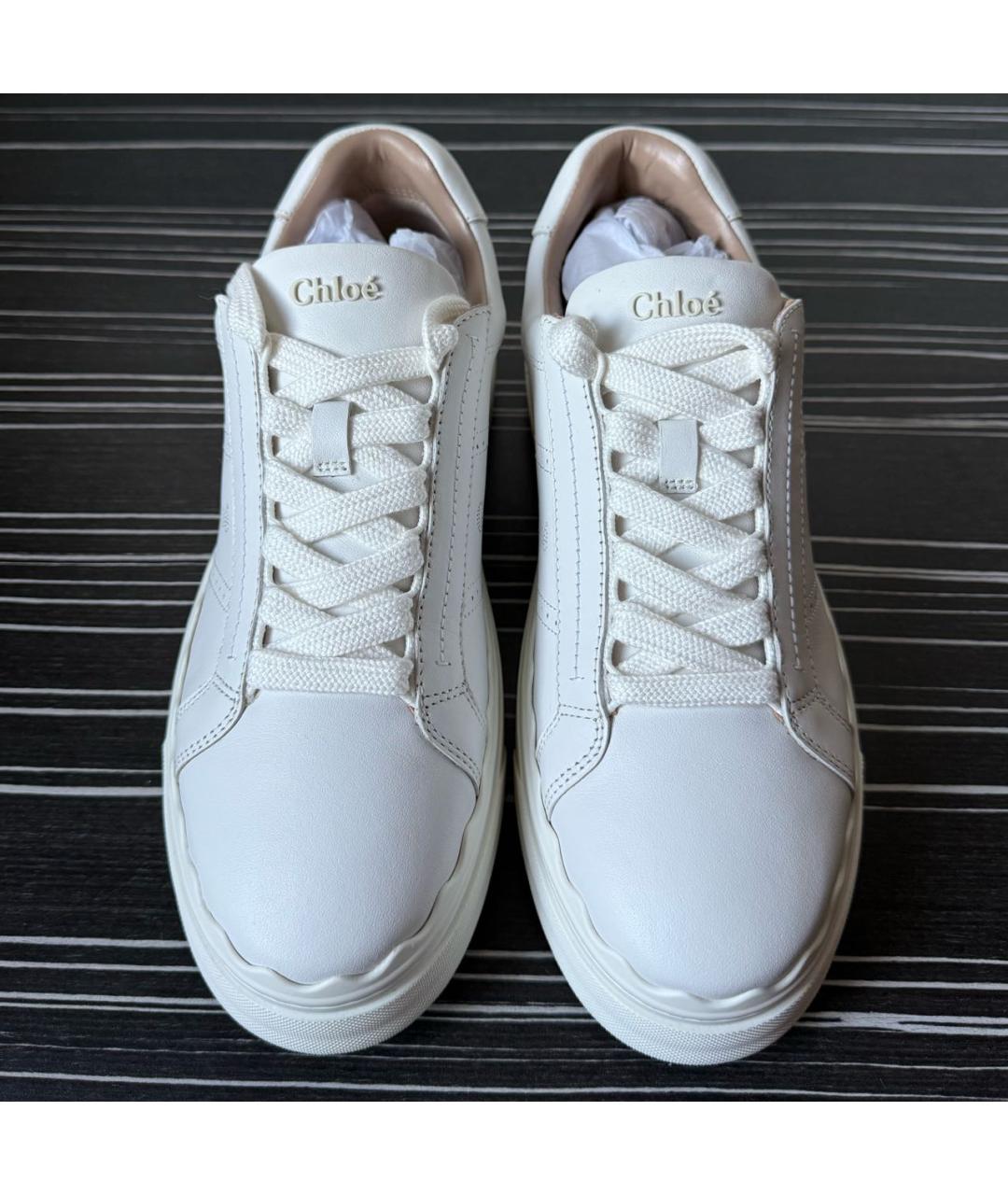 CHLOE Белые кожаные кеды, фото 3