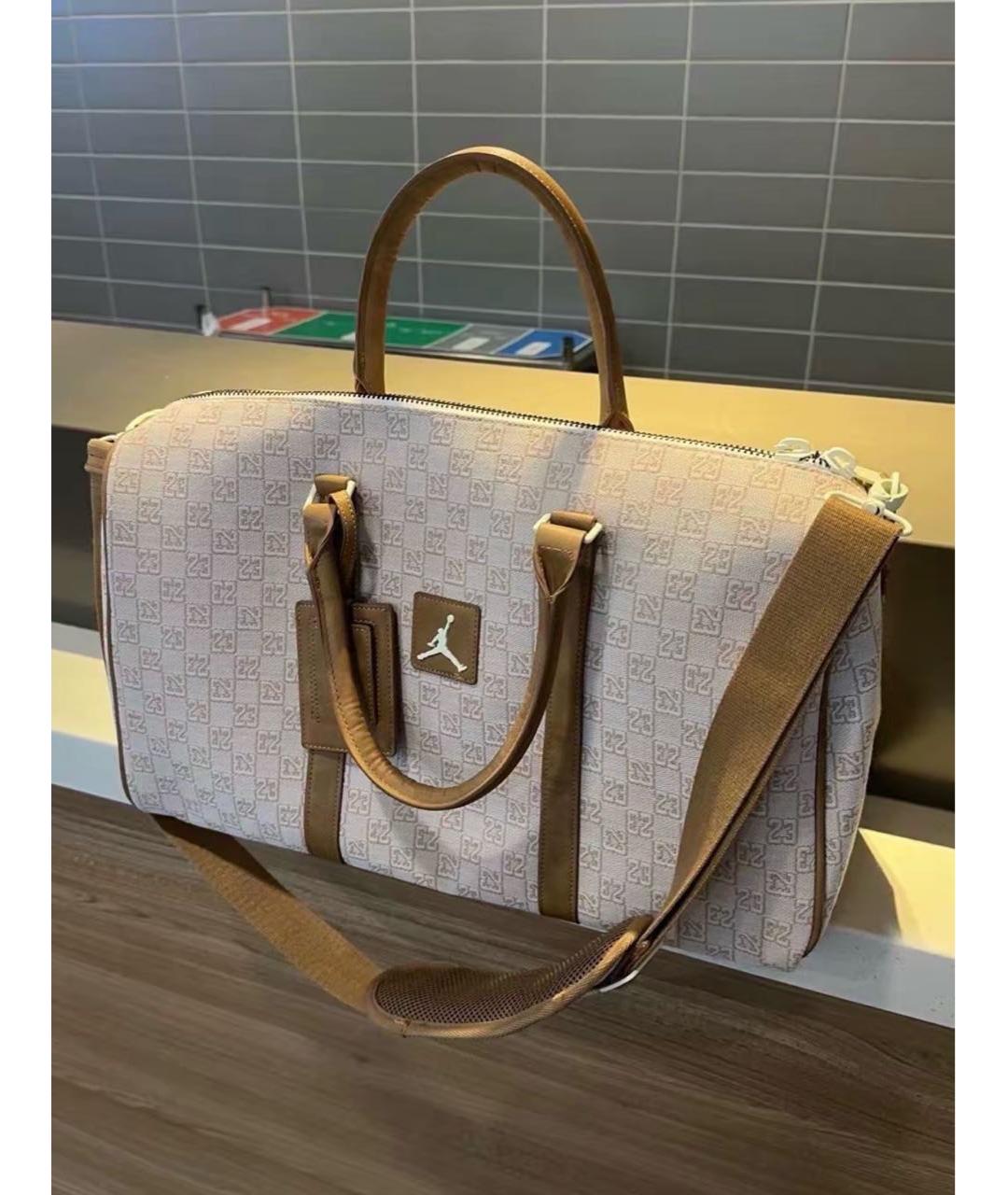 JORDAN Бежевая дорожная/спортивная сумка, фото 6