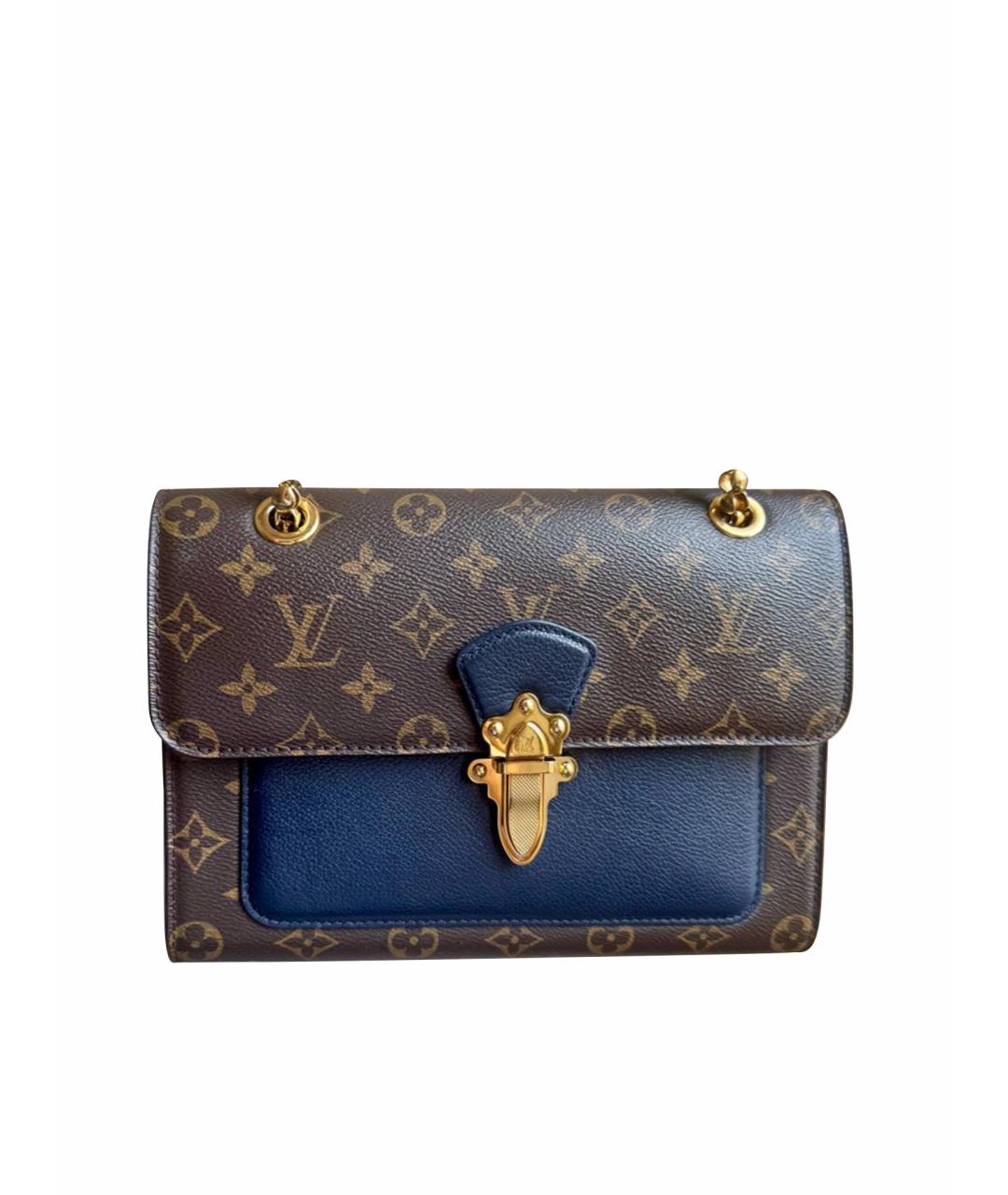 LOUIS VUITTON Темно-синяя кожаная сумка через плечо, фото 1