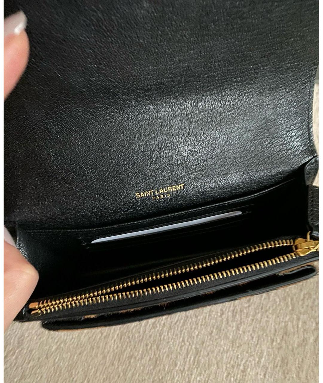 SAINT LAURENT Коричневая меховая сумка через плечо, фото 7