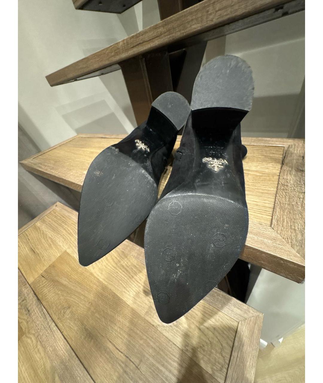 PRADA Черные замшевые ботильоны, фото 5