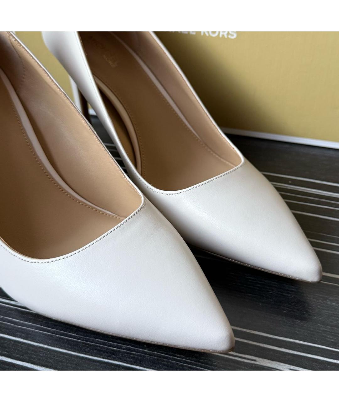 MICHAEL KORS Белые кожаные туфли, фото 6