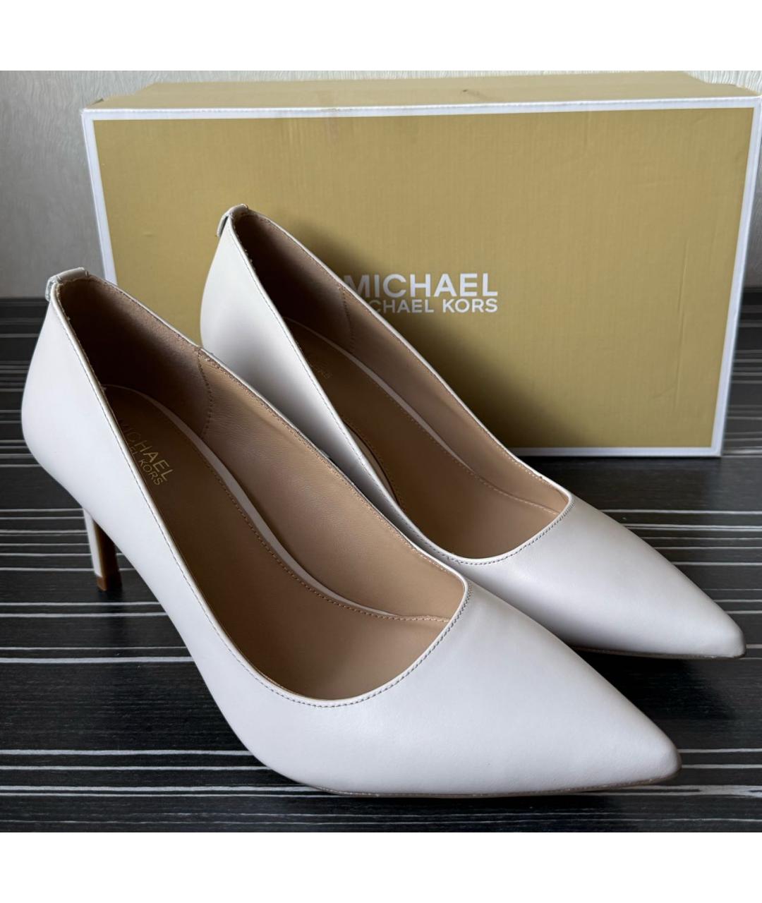 MICHAEL KORS Белые кожаные туфли, фото 5