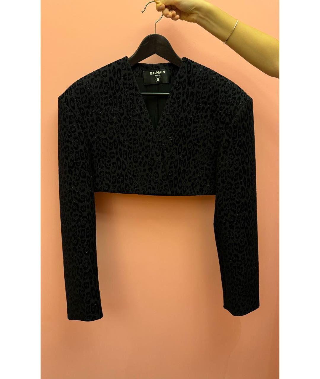 BALMAIN Черный бархатный жакет/пиджак, фото 7