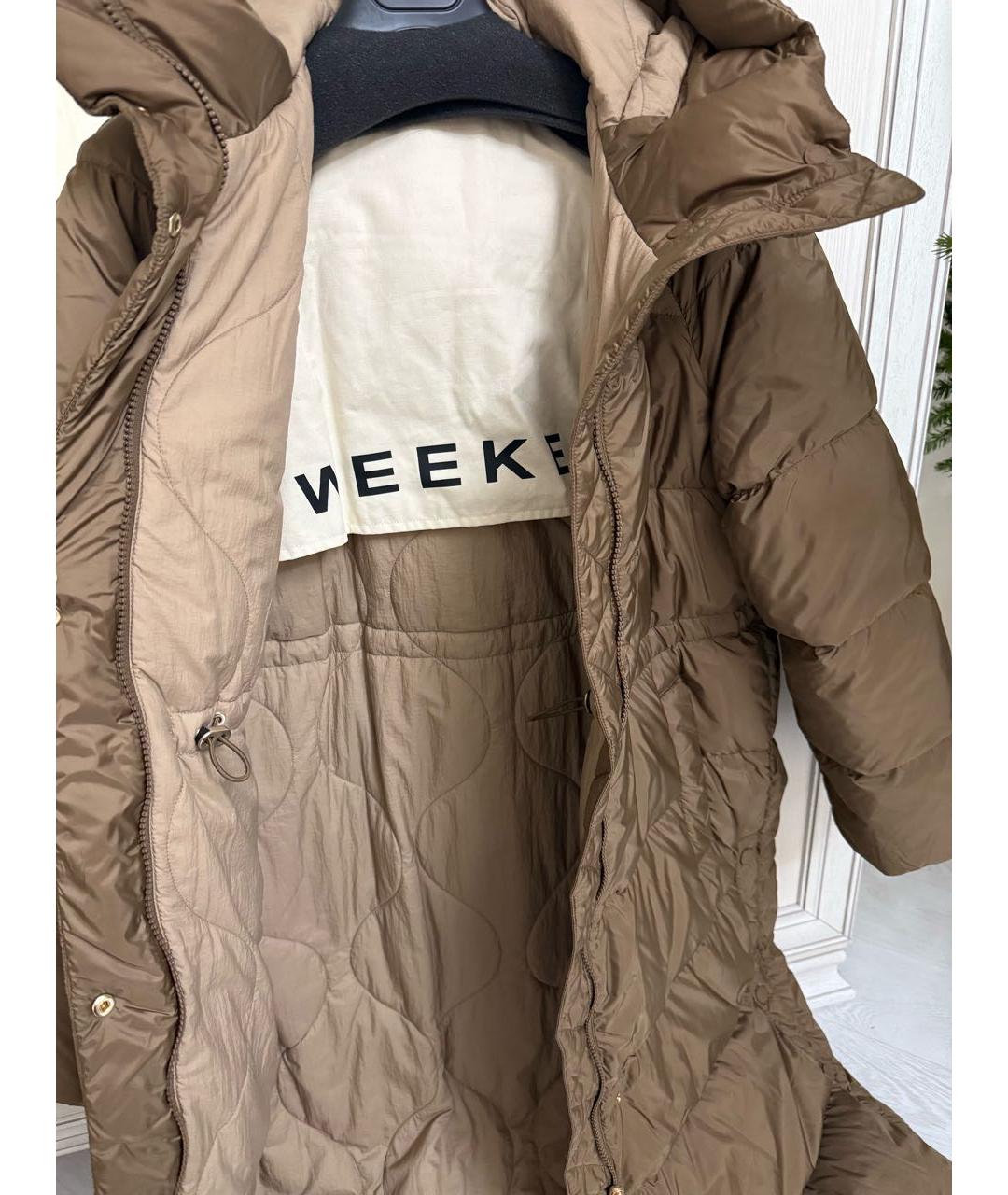 WEEKEND MAX MARA Коричневый полиэстеровый пуховик, фото 6