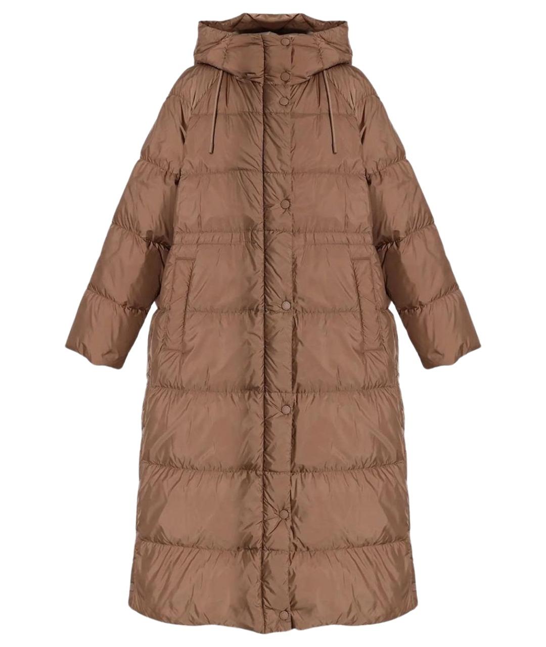 WEEKEND MAX MARA Коричневый полиэстеровый пуховик, фото 1