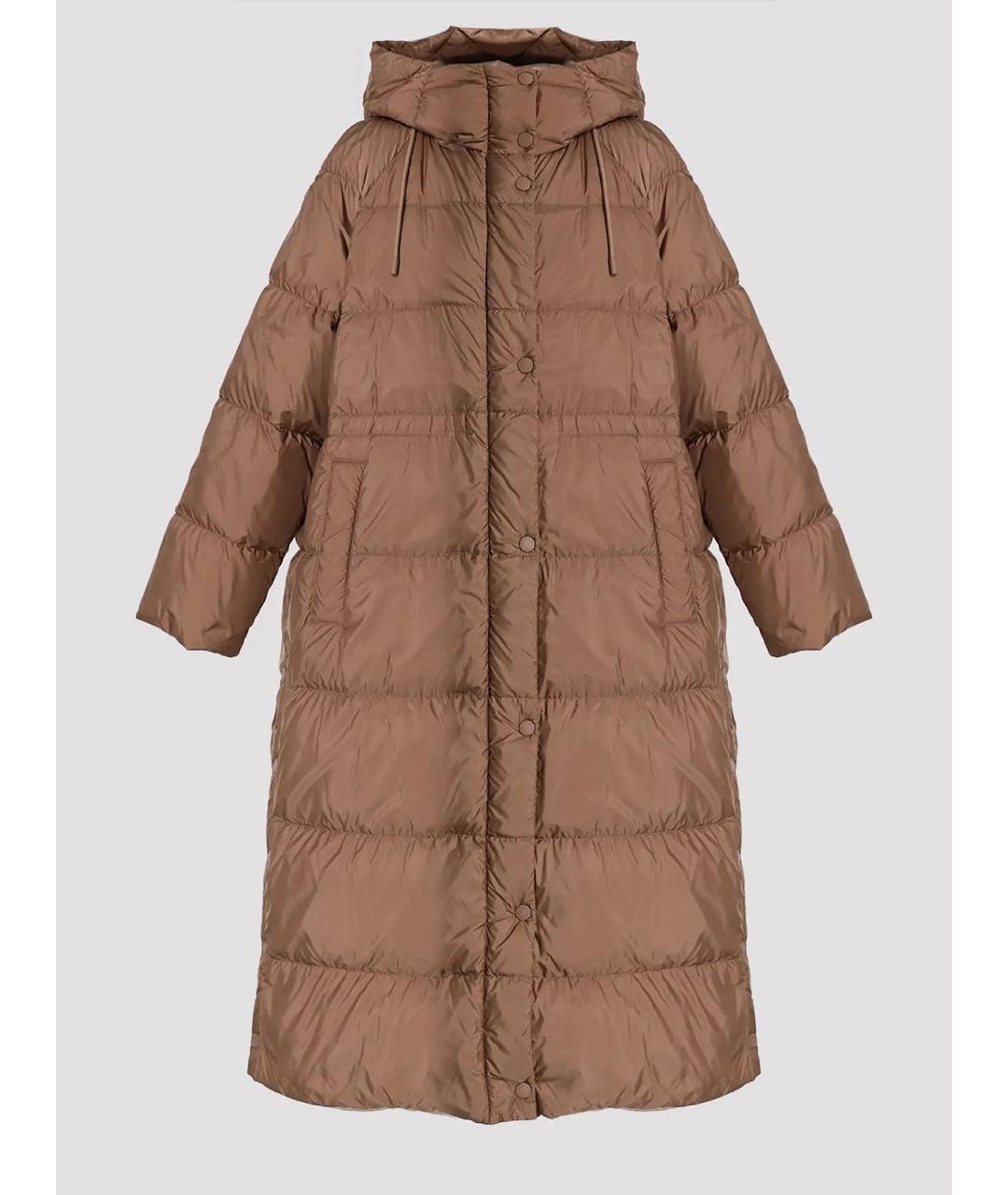 WEEKEND MAX MARA Коричневый полиэстеровый пуховик, фото 9