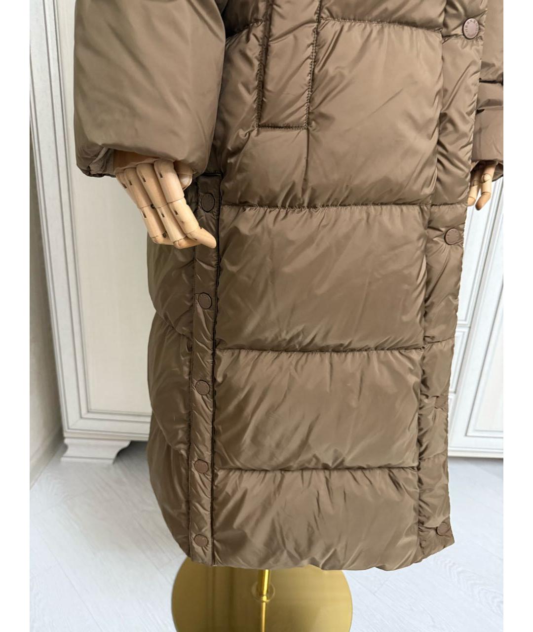 WEEKEND MAX MARA Коричневый полиэстеровый пуховик, фото 7