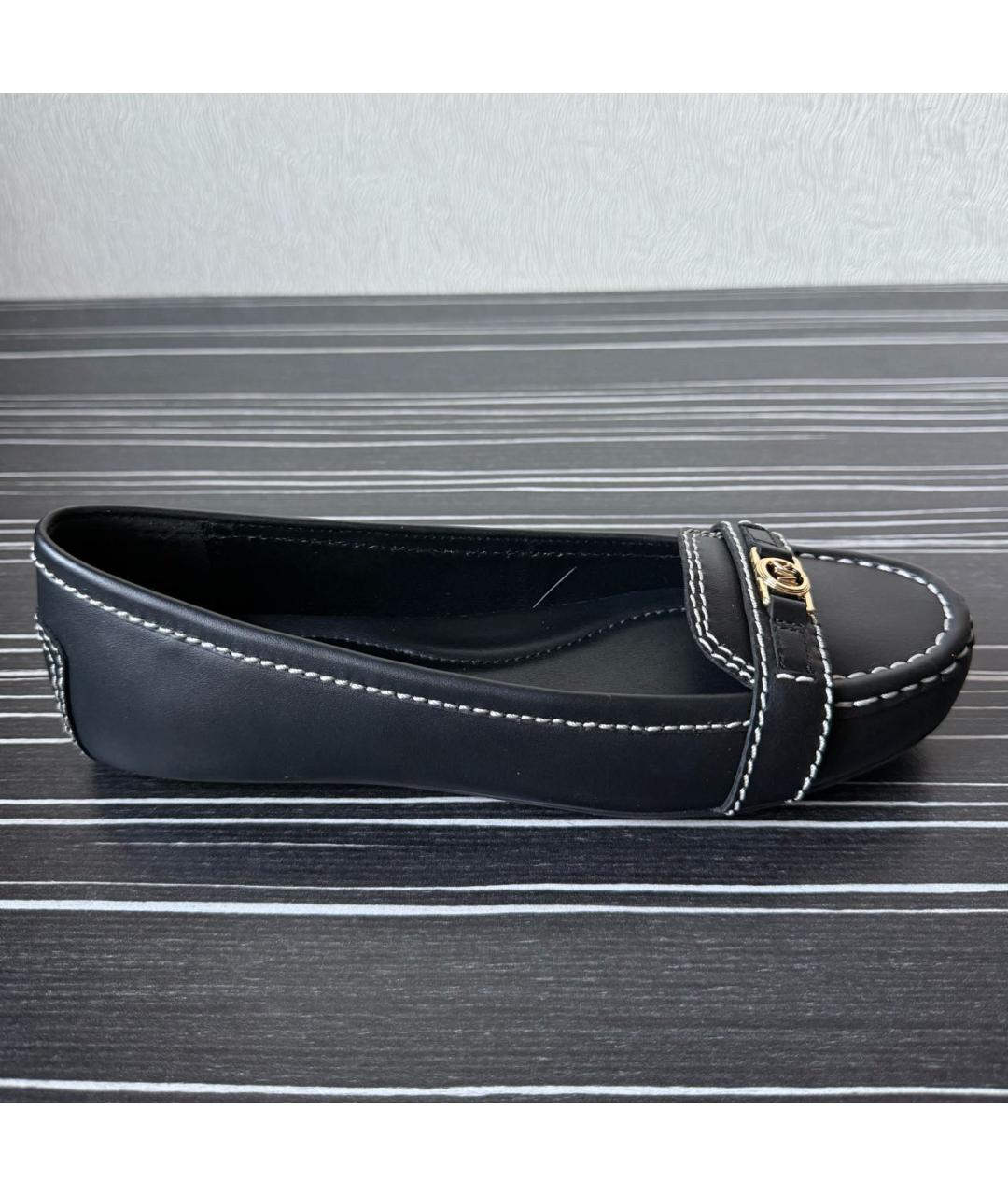 MICHAEL KORS Черные кожаные балетки, фото 7