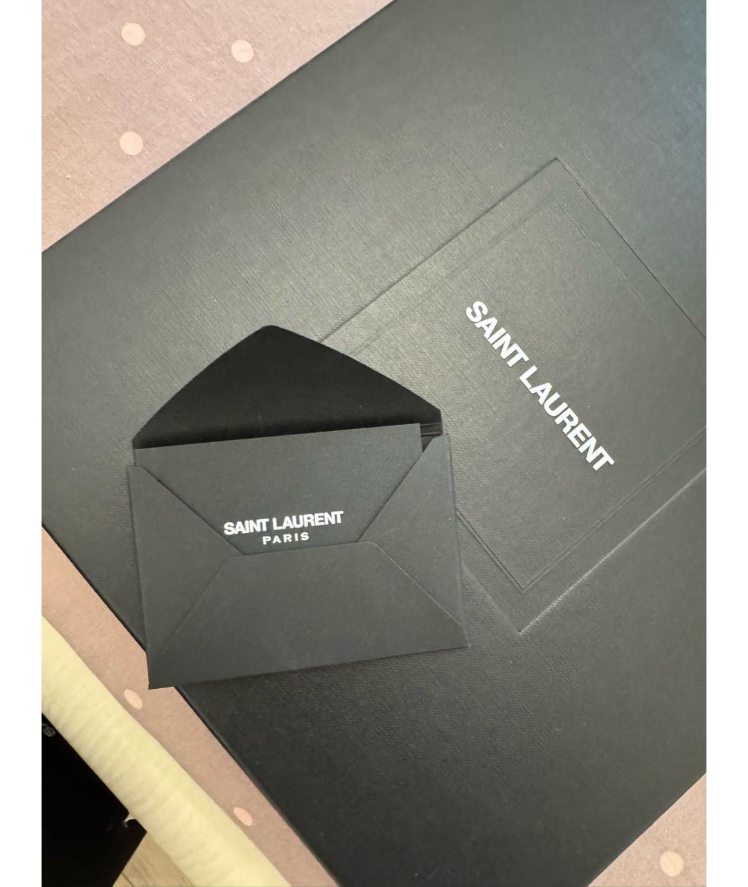 SAINT LAURENT Черные босоножки из лакированной кожи, фото 8