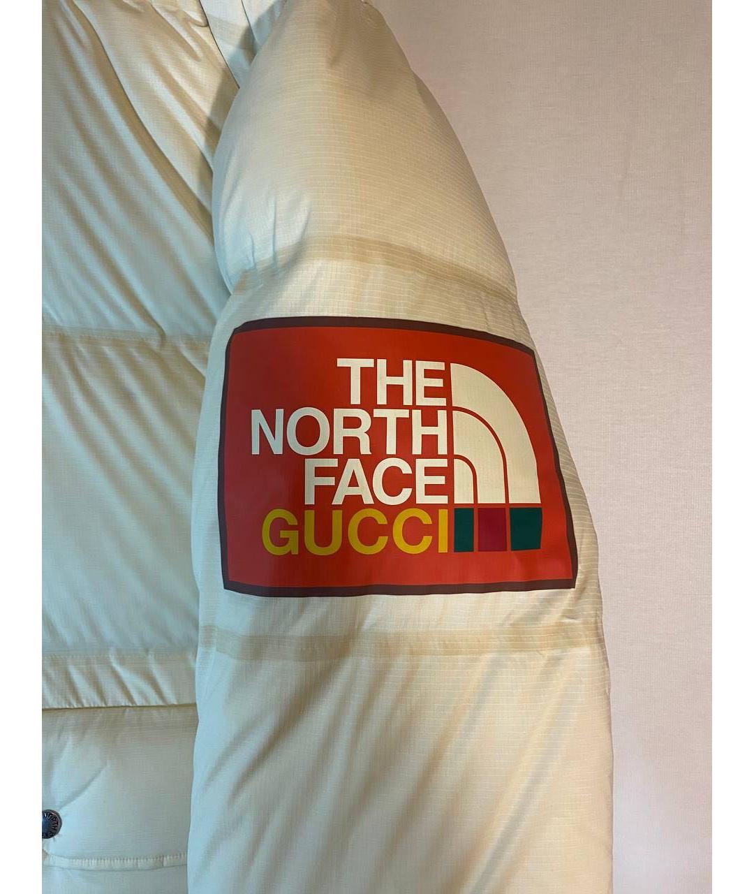 GUCCI Бежевый полиамидовый пуховик, фото 4