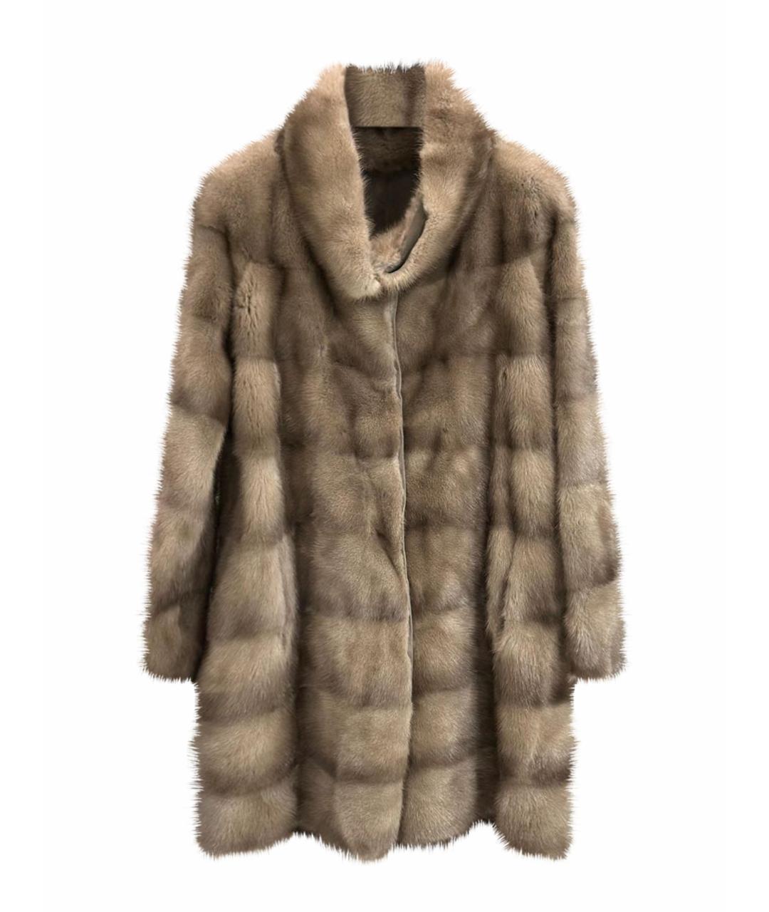 MANZONI 24 Бежевая меховая шуба, фото 1
