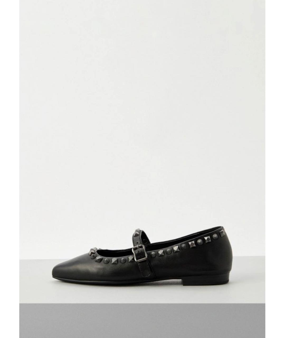 ASH Черные кожаные балетки, фото 6