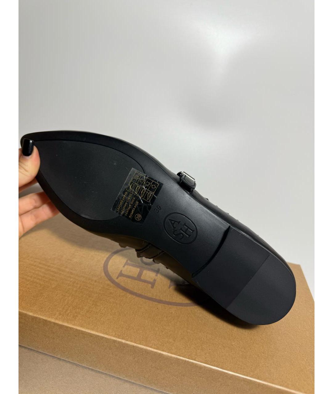 ASH Черные кожаные балетки, фото 4