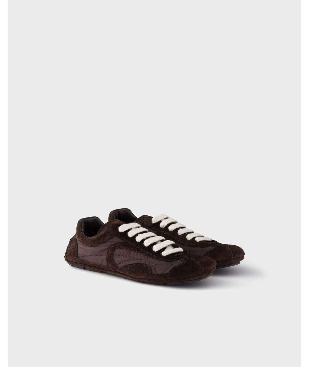 PRADA Коричневые кроссовки, фото 2