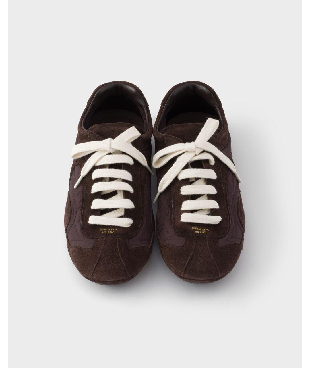 PRADA Коричневые кроссовки, фото 4