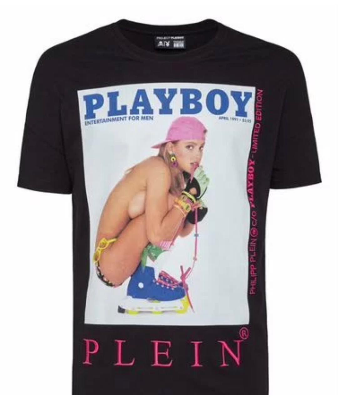 PHILIPP PLEIN Черная хлопковая футболка, фото 1