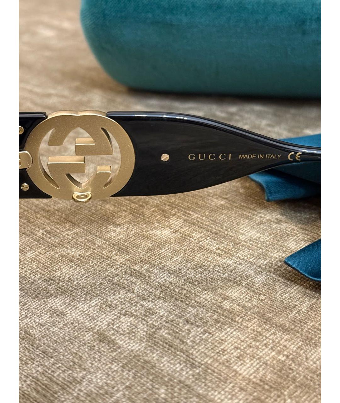 GUCCI Черные пластиковые солнцезащитные очки, фото 6