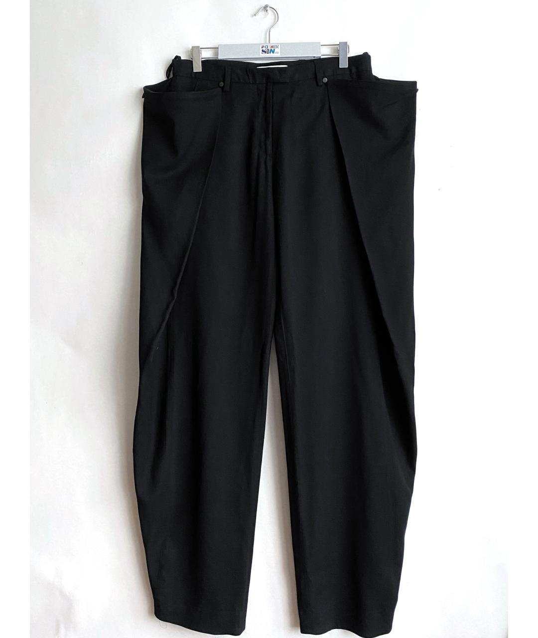 MAISON MARGIELA Черные вискозные брюки широкие, фото 10