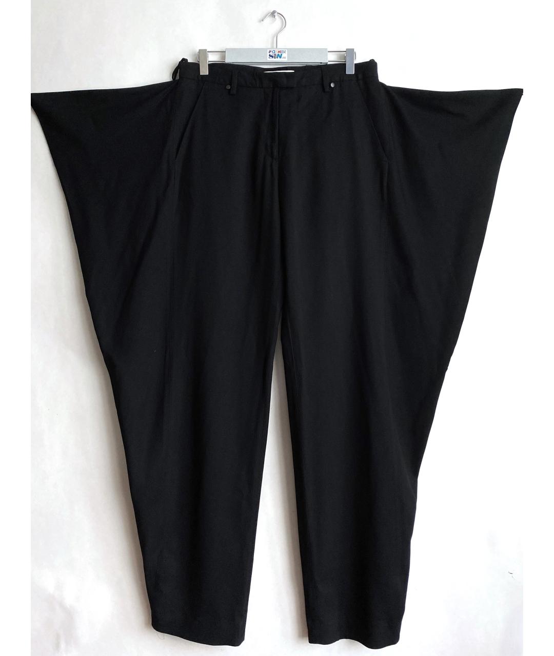 MAISON MARGIELA Черные вискозные брюки широкие, фото 2