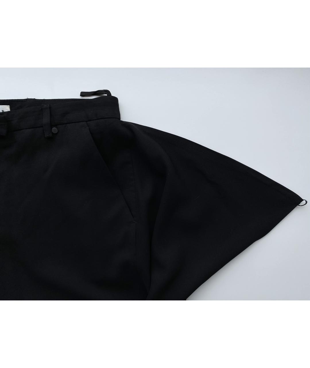 MAISON MARGIELA Черные вискозные брюки широкие, фото 6