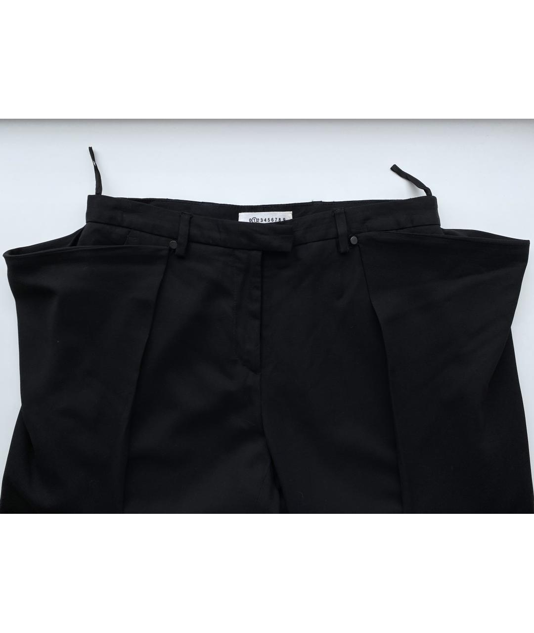 MAISON MARGIELA Черные вискозные брюки широкие, фото 4
