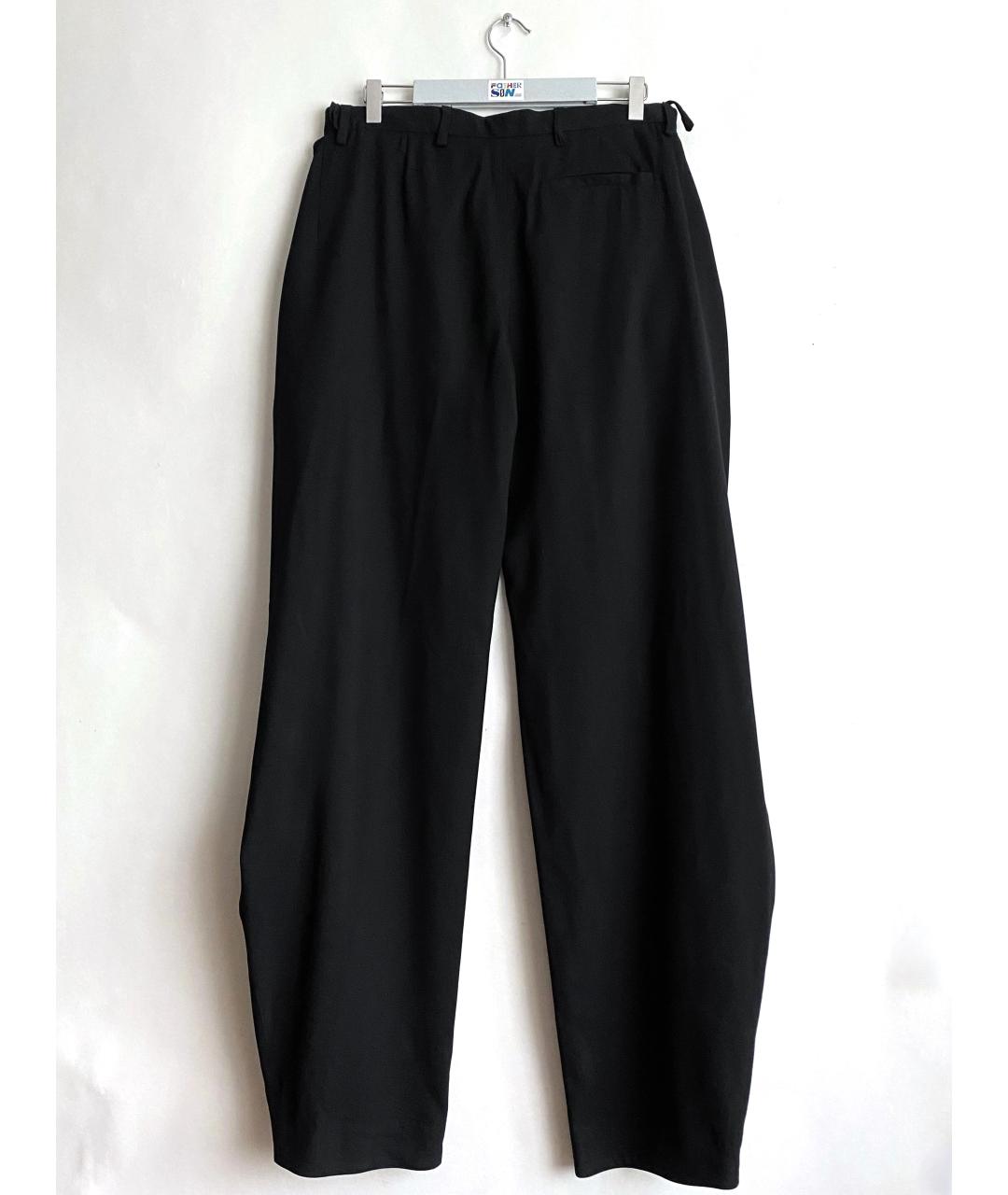 MAISON MARGIELA Черные вискозные брюки широкие, фото 3