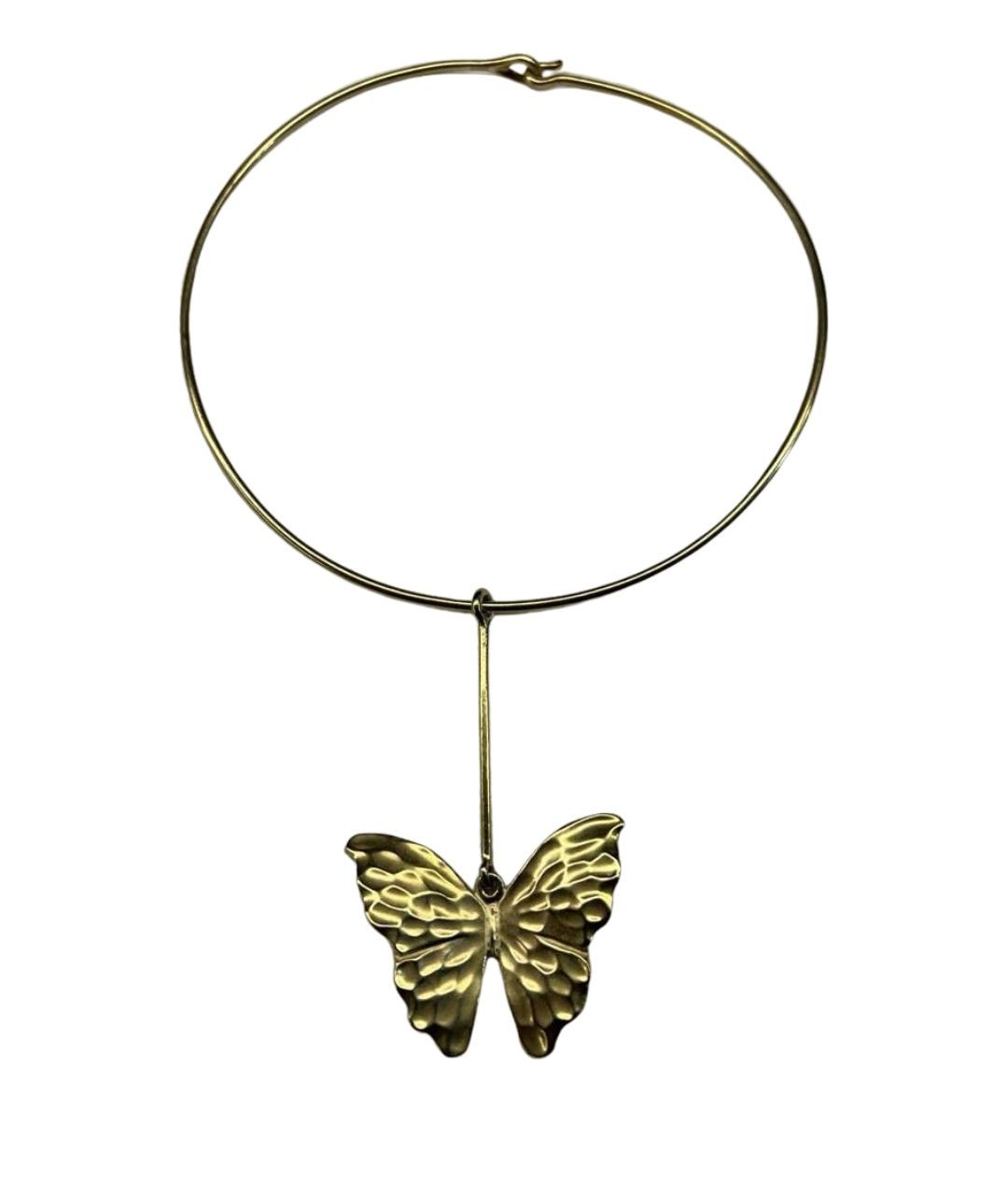 CHRISTIAN DIOR Золотой металлический чокер, фото 1