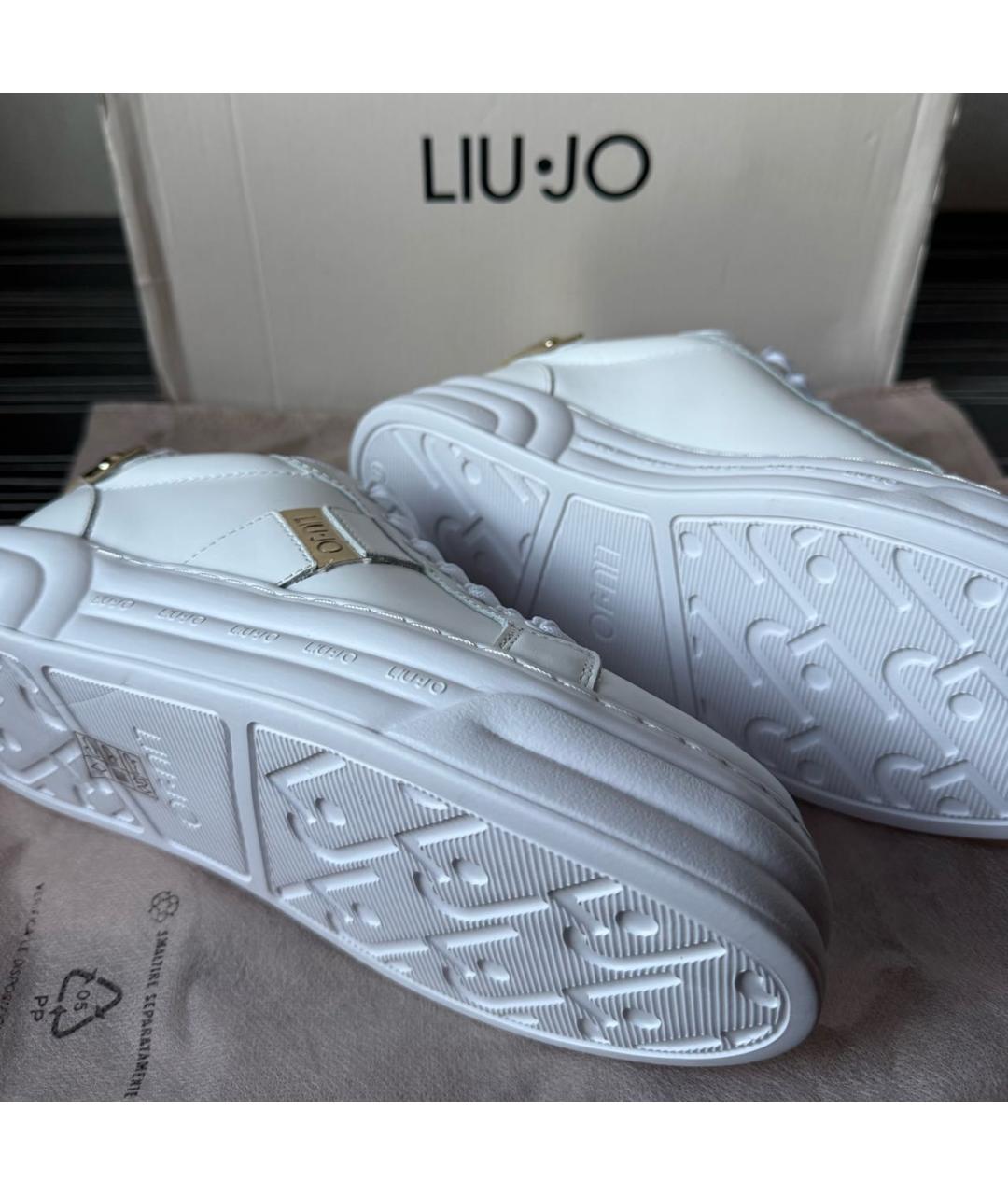 LIU JO Белые кожаные кеды, фото 6
