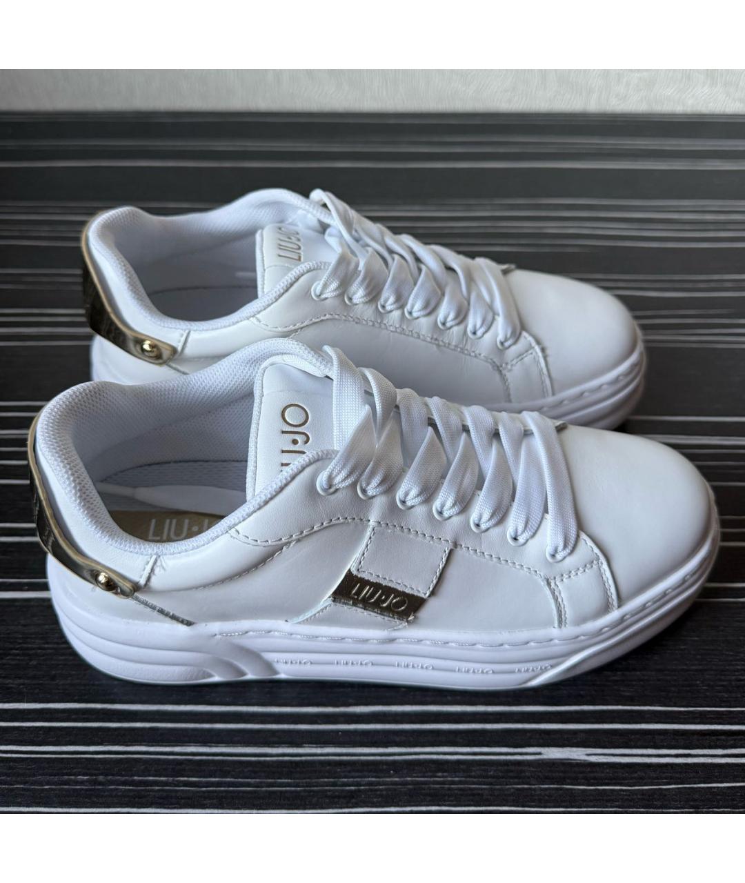 LIU JO Белые кожаные кеды, фото 2