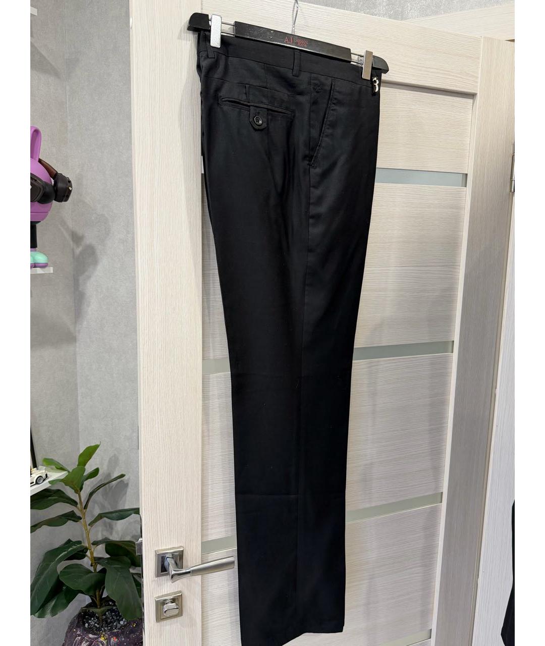 BILLIONAIRE Черные шерстяные классические брюки, фото 2