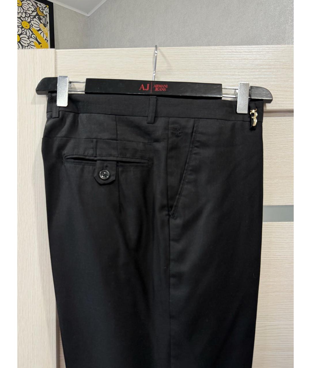 BILLIONAIRE Черные шерстяные классические брюки, фото 4