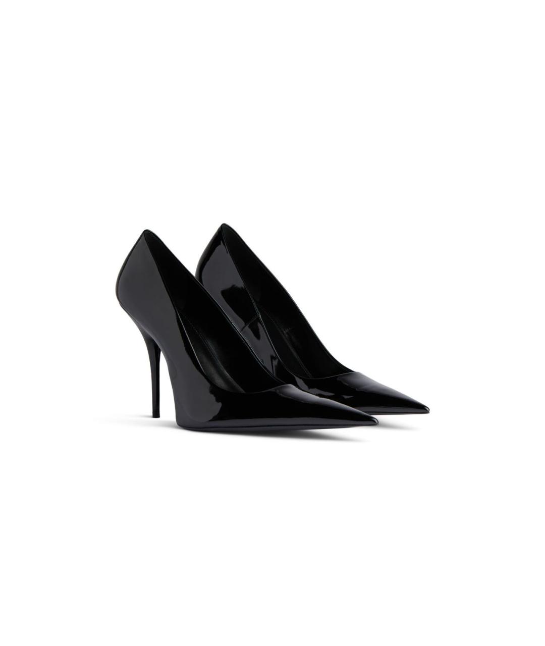 BALENCIAGA Черные кожаные туфли, фото 2